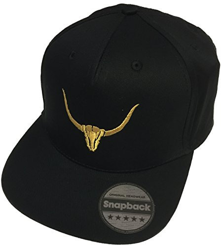 Nashville print factory Snapback bestickt mit Motiv Hörner Bulle Schädel Knochen Cowboy Western Basecap Stickerei