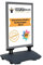 DISPLAY SALES Plakatständer WindPro® SLIM | Kundenstopper OUTDOOR in DIN A1 | Plakataufsteller A1 wetterfest in silber | Aufsteller Werbung beidseitig nutzbar für 2 Plakate
