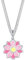Elli Halskette Silber 925 Blumen Kette Kinder Emaille Schmuck Geschenke für Mädchen Halsschmuck Taufe Freundin, Blümchen Silberkette Länge 36 cm