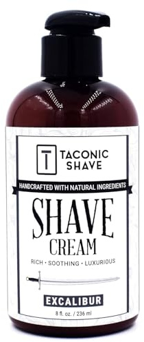 Taconic Shave Creams in Pump Bottles (Excalibur) | Sophisticated Musk And Woody Notes Complement Luxurious Cushioning Lather For An Exceptionally Smooth And Comfortable Shave
