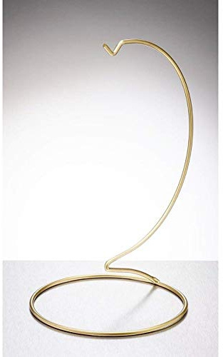 Sienna Glass Metal Ornament Stand - Large – Elegant Gold Display Hook for 10cm Glass Ornaments – Ideal for Friendship Balls and Decorative Spheres