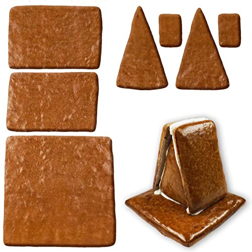 Lebkuchenhaus Bausatz - Größe M - ca. 12x11x13 cm | Lebkuchen Knusperhäuschen zum selber bauen & verzieren mit Zuckerguss - Basteln mit Kindern zur Weihnachtszeit DIY von LEBKUCHEN WELT