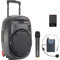 Ibiza - PORT12UHF-MKII-TWS - Enceinte Portable de 12”/700W Max avec 2 micros (UHF), télécommande et Housse de Protection - Bluetooth, USB, SD & TWS - Autonomie de 5 à 7h