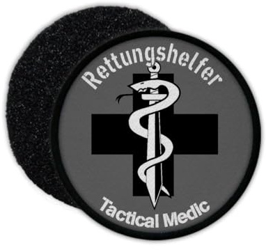 Patch Rettungshelfer Aufnäher Klett Sanitäter Polizei Bundeswehr Tactical #33142