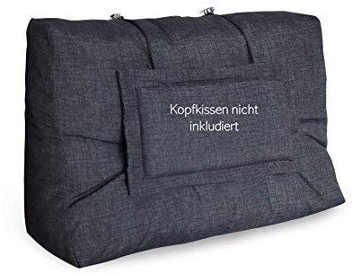LILENO HOME Palettenkissen Set Anthrazit - Rücken- / Seitenkissen 60x40x10/20 cm - Polster für Europaletten - Palettenkissen Outdoor als Sitzkissen für Palettenmöbel
