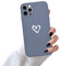 Newseego Compatible with iPhone 12 Pro Protective Case Cute Fashion Love-Heart Design Back Cover for Girls and Women Lightweight Soft Liquid Silicone Anti-scratch Phone Bumper for iPhone 12 Pro-Grey