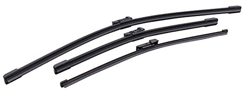Doo Engy Scheibenwischer Vorne und Hinten Wischerblatt Flachbalkenwischer Komplett Set für S-koda Rapid Spaceback NH1 Ab BJ 2012