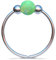Silber Knorpel Ohrring - Dünn Glatt 20G 8mm Ring 3mm Grün Opal - Sterling Silber Helix Piercing Schmuck