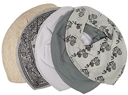 Pippi Babywear Halstücher - Baby Dreieckstücher/Lätzchen 5er Pack (*Paisley grey)