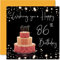 Geburtstagskarte zum 86. Geburtstag für Frauen und Männer – stilvoll elegant – Happy Karten für 86 Jahre alte Frau große Oma Großvater Mama Papa Tante, 145 mm x 145 mm 80 Tage Grußkarten Geschenk