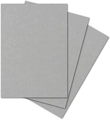 ARTOZ 25x Briefpapier - Graphit-Grau DIN A4 297 x 210 mm - Edle Egoutteur-Rippung - Hochwertiges Designpapier Urkundenpapier
