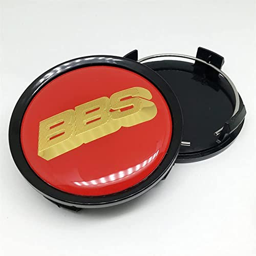 RYUJI 4 STÜCKE Auto Felgendeckel,für BBS 74mm Radnabe Nabenkappe Abzeichen Styling Zubehör