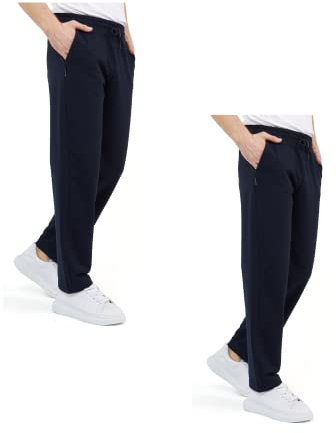 COMEOR Herren Jogginghose Baumwolle Sweathose - Lange Sport Hose - Jogger Trainingshose, Relaxing Hose in Schwarz, Dunkelgrau, Grau und Navy - Made in Türkiye