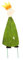 ETC stimmungsvoller Gartenstecker Blumenstecker Dekofigur König als Flache Silhouette mit großer Krone aus Metall beidseitig farbig bemalt in verschiedenen Größen (grün groß)