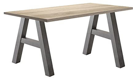 58 aufm Kessel Schreibtisch EDI 2 120 x 70 x 75 Computertisch Graphit/Eiche sägerau 13617