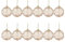 Toyvian 12 Stück Schmuckkugeln Ball Party Holiay Neue Ornamente: Dekore Goldener Anhänger Hohl Entzückende Weihnachtsglitter Christas Ornamente Dekorative Anhänger Drahtdekoration