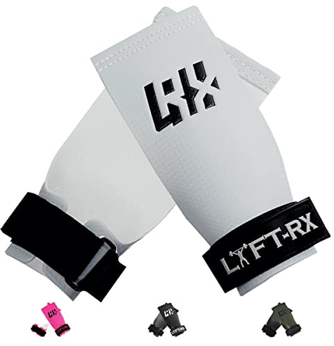 LYFT-RX Carbonfaser Hand Grips - Weightlifting, Cross Train, Pullup, Muscle Ups, Gym, Gewichtheben, Gymnastic Fit, Fingerless Palm Grip, No Hole Lift Gloves, Chalk Klein