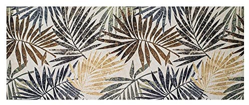 OLIVO.shop - JOKE Tappeto cucina antiscivolo lavabile, tappeto in gomma antimacchia, passatoia cucina moderna, corsia disponibile su misura (TROPICAL, 50x240 cm)