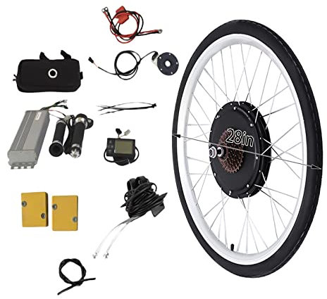 SanBouSi 28 Kit di Conversione Bici Elettrica con display LCD 36V 500W Ruota Posteriore E-Bike Ruota Bicicletta Regolatore di Velocità