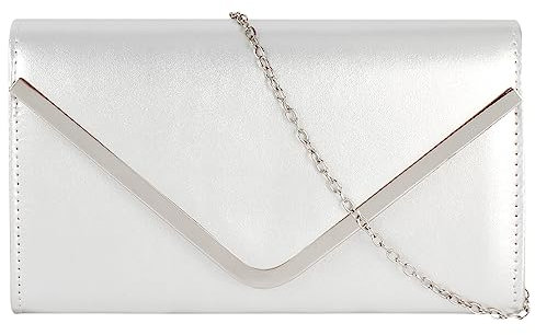 MilyaDE Damen Glitzer Clutch Strass Abendtasche, Braut Handtasche Hochzeit Party Unterarmtasche Umhängetasche Schultertasche mit Schulterkette
