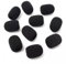 RJSQAQE Protecteur de Microphone Noir, 10 pièces, Couverture en Mousse de Remplacement pour Casque téléphonique, Pare-Brise, éponge pour réunion