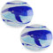 Mino Ware Tom The Whale Tiefteller Set, Servierschalen, ovale Teller, 19,6 x 16 cm, 2 Stück