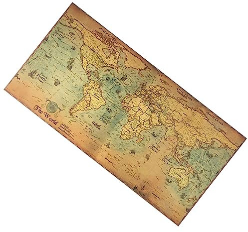 Cabilock Wandgemälde Für Schlafzimmer Bastelposter Retro Weltkarten Wandposter Seekarte Wandkunst Dark Academia Aufkleber Weltkarten Poster Weltkarten Muster Poster Alte Weltkarte