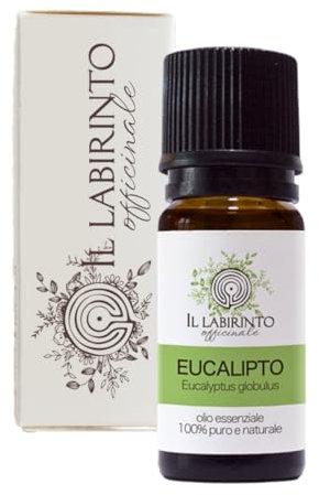 Olio Essenziale Eucalipto puro alimentare Il Labirinto Officinale - Oli Essenziali Naturali - Olio essenziale per Diffusori e Umidificatori, Aromaterapia, Vegan - 10ml