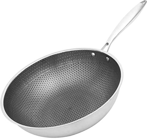 Mikinona Sartén Wok Wmf Sartén Acero Inoxidable Fácil De Manejar Para Freír Verduras