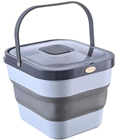 Haustierfutterbehälter – Faltbarer Tierfutterbehälter | Faltbare Hundefutter-Aufbewahrungsbox | 10 kg versiegelte Hundefutterbox | Faltbare Futterbox mit Deckel für Leckerlis, Pellets, Getreide, Reis,