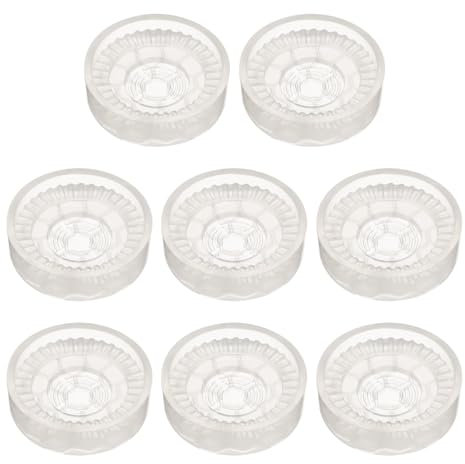 sourcing map 8pcs Rubber Furniture Caster Cups Round Chair Leg Floor Protectors Non-Slip Furniture Pads Grips Stoppers for Hardwood Floors, Transparent (Fit 0.8-1.6 Inch Chair Leg)
