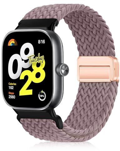 YealRed Cinturino Compatibile con Xiaomi Redmi Watch 5/4 / Mi Band 9 Pro/ 8 Pro, Bracciale in Nylon Magnetica per Xiaomi Redmi Watch 5/4 /Smart Band 9 Pro/ 8 Pro (Viola)