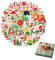 100 Stück Weihnachtssticker Selbstklebend,Sticker Weihnachten Kinder Aufkleber Weihnachtsaufkleber Wichtel Christmas Stempel Pvc-Plastik Stickers Vinyl Weihnachtensticker Weihnachts,für Weihnachtsdeko