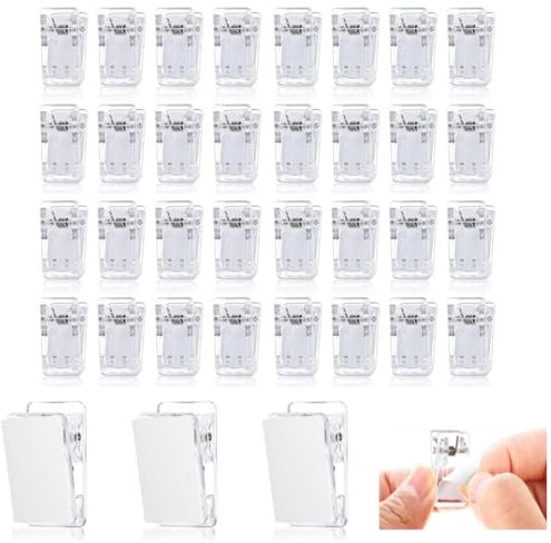 35 Stück Klebrige Federclips Selbstklebende Federklammern Transparente Kunststoff Klebeklammern Deko Clip Selbstklebende Wandclips Selbstklebende Federklammern für Büro Zuhause Schule