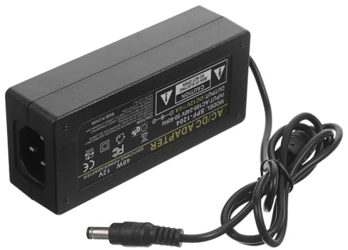 TINEASUR Adaptateur Secteur 48w 12v 4a Noir en Plastique Indicateur LED pour Alimentation de Vidéosurveillance et Moniteur LCD