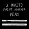 Beager 2Pcs Weiß Acrylstifte für Steine, 0,7mm Permanent Marker Stifte Wasserfest Lackstift Steine Bemalen Stifte Acrylfarben Stifte für Holz Leinwand Keramik Metall Glas Kunststoff Papier