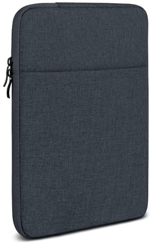 moex Tablet Hülle für Samsung Galaxy Tab S10 Plus Tasche mit Reißverschluss und Fach für Zubehör, Nylon Stoff Sleeve weich Gepolstert, Schutzhülle Minimalistisch Dash Case, Anthrazit
