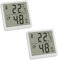 TFA Dostmann thermomètres et hygromètres numériques, lot de 2, 30.5059.02.02, température intérieur et de l'humidité dans maison, blanc