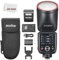 Godox V100C Flash V100-C Round Head Touch Screen Flash, 100Ws Global Shutter Flash Sync 1/80000, 1/8000 HSS, Built-in Lithium Battery, 10 Level LED Modeling Lamp, for Canon Camera (Godox V100C)