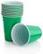 Persy Party Reusable Beer Pong Cups for Party (25 Pack) - Colourful Easy Grip 16oz Plastic Cups - BPA-Free & Shatterproof Plastic Drinking Cups for Beer, Cocktail, Soda & Cold Drinks - Green