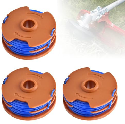 Worx, bobina per decespugliatore McGregor, bobina e filo Qualcast, filo per decespugliatore McGregor MET6032 MET4530 MET3525 Worx 100 Worx WG119E, doppia bobina di ricambio per Qualcast GT25 GGT350A1