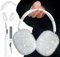 Custodia per cuffie AirPods Max con glitter per ragazze, con penna pulente, in morbido TPU, copriauricolari, fascia protettiva in silicone per accessori Apple Air Pod Max, colore bianco