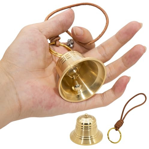 Sonnette de porte vintage à suspendre avec lanière pour bouton de porte, décoration de maison, extérieur et jardin