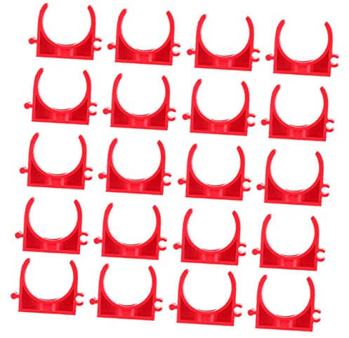CLISPEED Pfeifenkarte Aufhänger Stützhalterungen Rohrschelle Rostfrei Hängend Du Klemmst U Klemmen Drahtklemmen Pfeifenklemmen Griff Klemmen Schwere Ausführung Schlauchschelle Pvc Rot