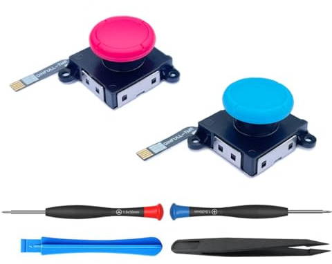 ElecGear 2x TMR Anti-Drift Joystick-Ersatz für Joy-Con, Kompatibel mit Nintendo Switch 2017 LCD, 2019 Lite & 2021 OLED – inkl. Reparatur-Kit