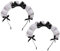 VALICLUD 2 Stück Schleife Stirnband Dame Maid Cosplay Kopfbedeckung Mädchenstirnband Party Klammer schleifen haarspange Stirnbandschleifen für Mädchen Cosplay -Accessoire Stoff Schwarz