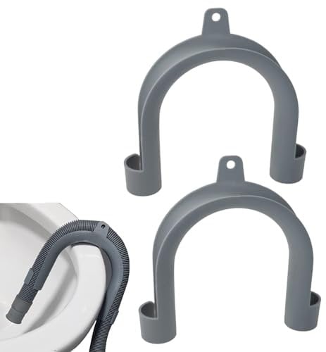 Ruhnjyg 2 Pieces Drain Outlet Hose Hook, Elbow Hanging Pipe Bracket - Small and Durable, Water Guide Quickly for Household Appliances and Kitchen Supplies with Hoses