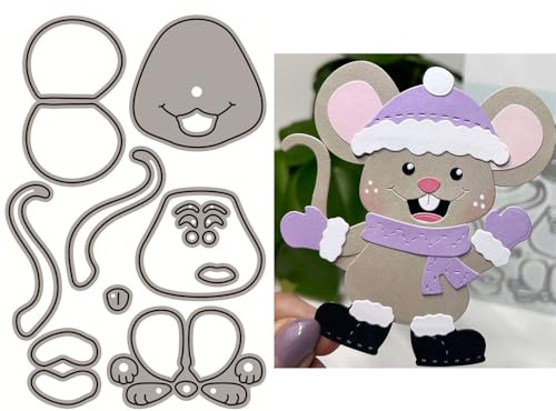 Tier-Stanzformen für Kartengestaltung, Splicing-Maus Metall-Stanzformen für Papier-Scrapbooking, DIY-Schablonen für Album, Party, Hochzeit, Feste, Dekoration