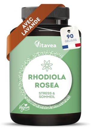 Rhodiola Rosea + Lavanda - Antistress - 45 Giorni - Vegan | Supporta Equilibrio Mentale e Umore Positivo - Riduce Ansia e Affaticamento - Capsule Vegane - 90 Capsule - Vitavea