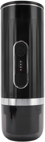 Fabater Tragbare Kaffeemaschine, Wiederaufladbar, Elektrisch, für Auto, Reisen, Camping, Zuhause, Outdoor, Schwarz, 20 Bar Druck, Bis zu 8 Tassen, Edelstahl, für Lungo-Bedürfnisse